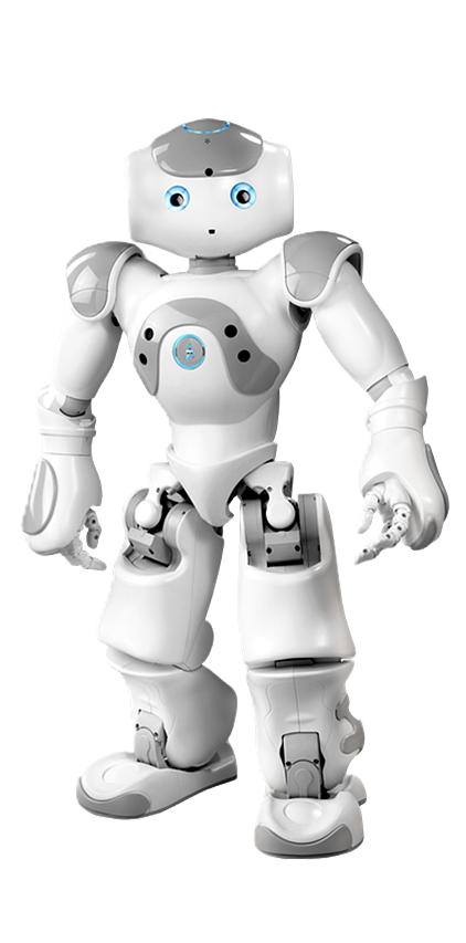 Advanced 3D robot character representing intelligent agents