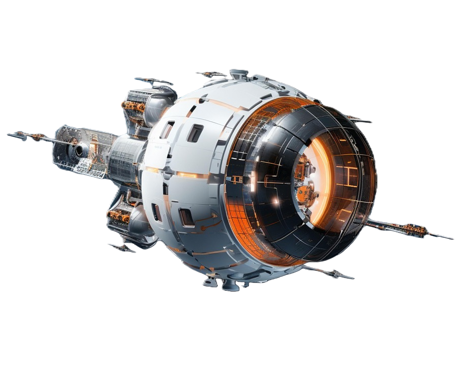 Futuristic spacecraft 3D illustration symbolizing high-tech delivery